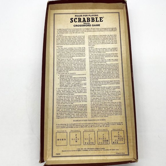 Vtg 1983 Scrabble Crossword Board Game No 17 Original Pieces-Holders-Board-Box - Picture 7 of 7